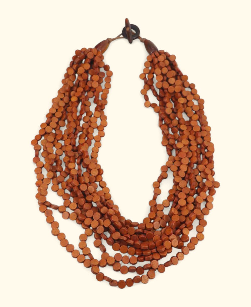 Honey Hued Twisted Strand Necklace