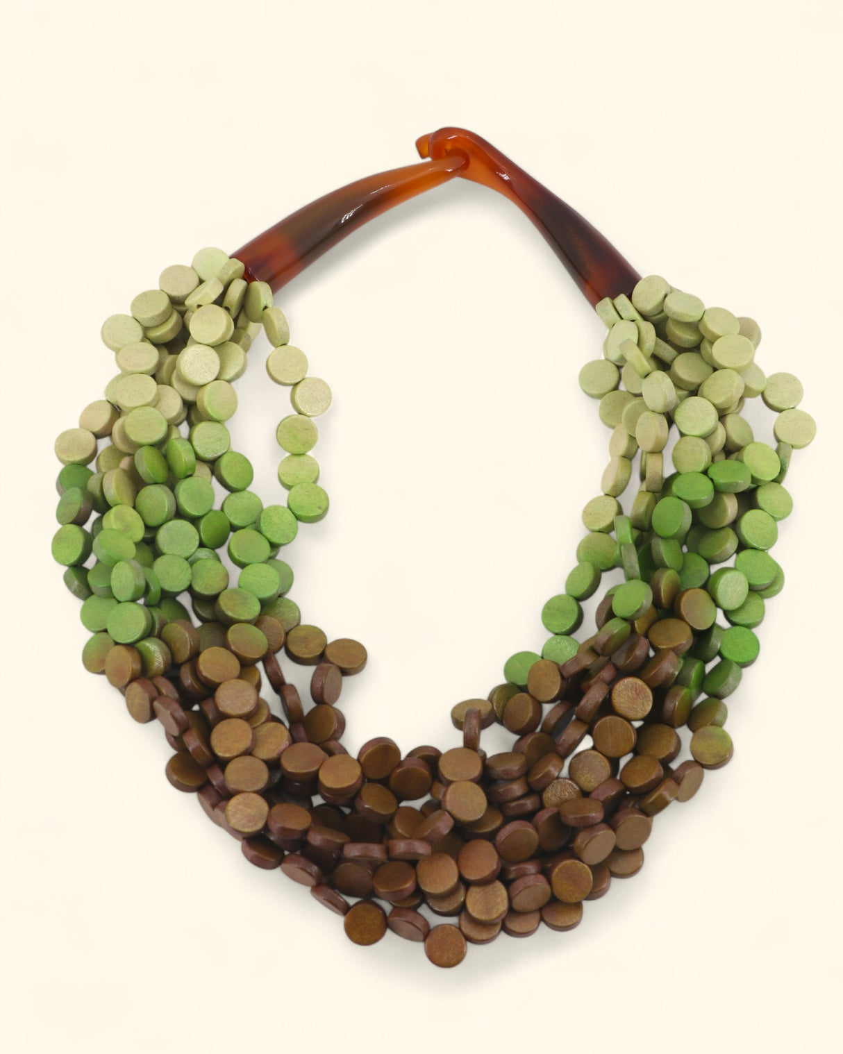 Forest Ombre Wood Necklace