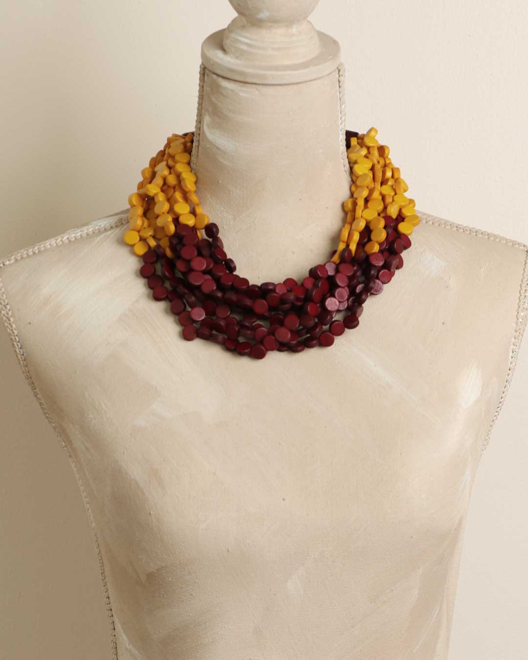 Multi-strand handmade necklace from the Philippines