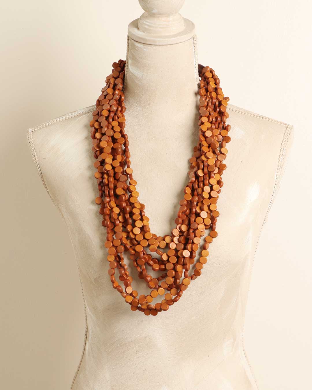 Honey Hued Twisted Strand Necklace