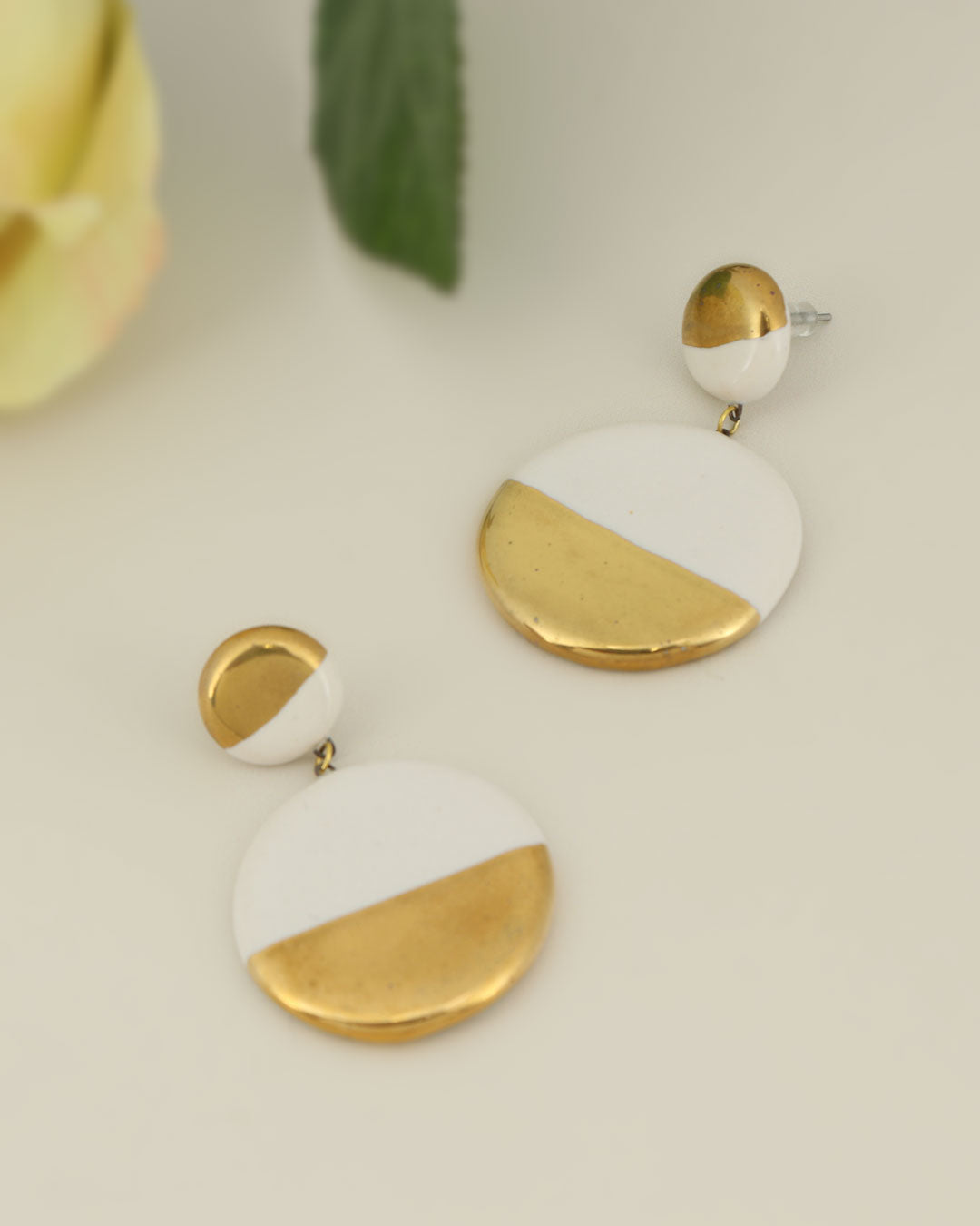 Fair trade artisan-made ceramic earrings