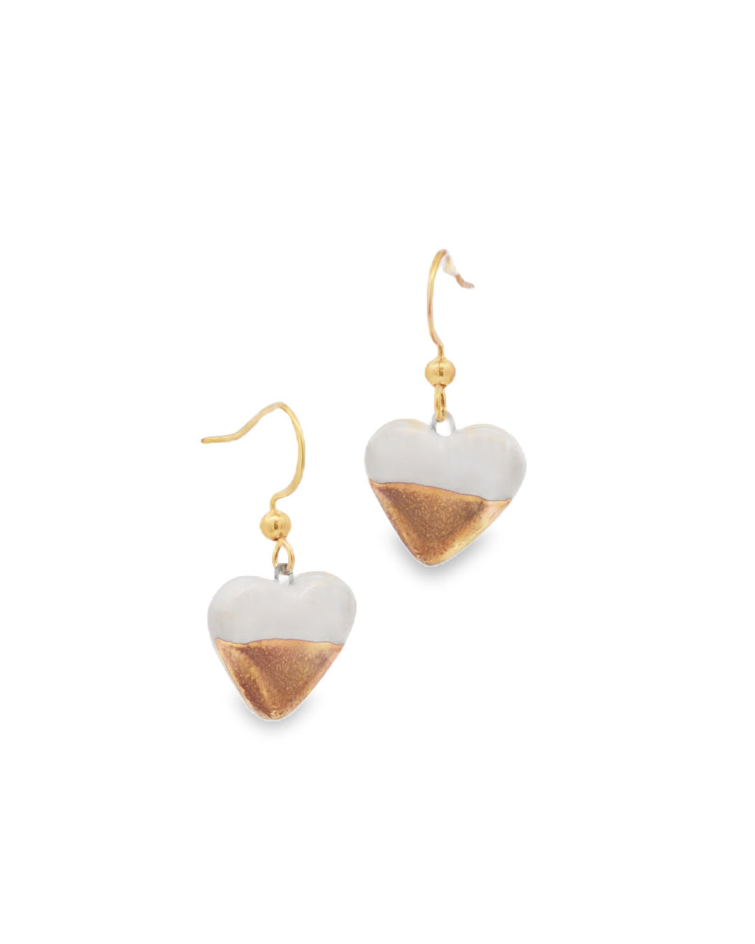 Artisan heart-shaped earrings from Chile