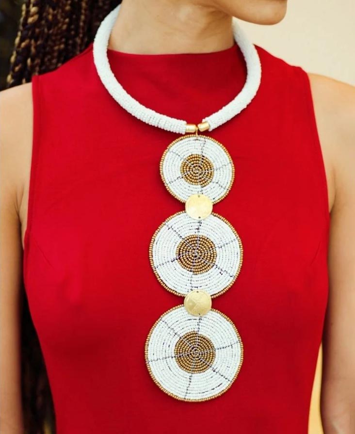 Kenyan Hand-Beaded Statement Necklace