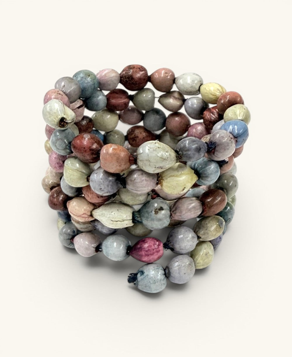Colorful Job’s Tears Multi-Wrap Memory Bracelet