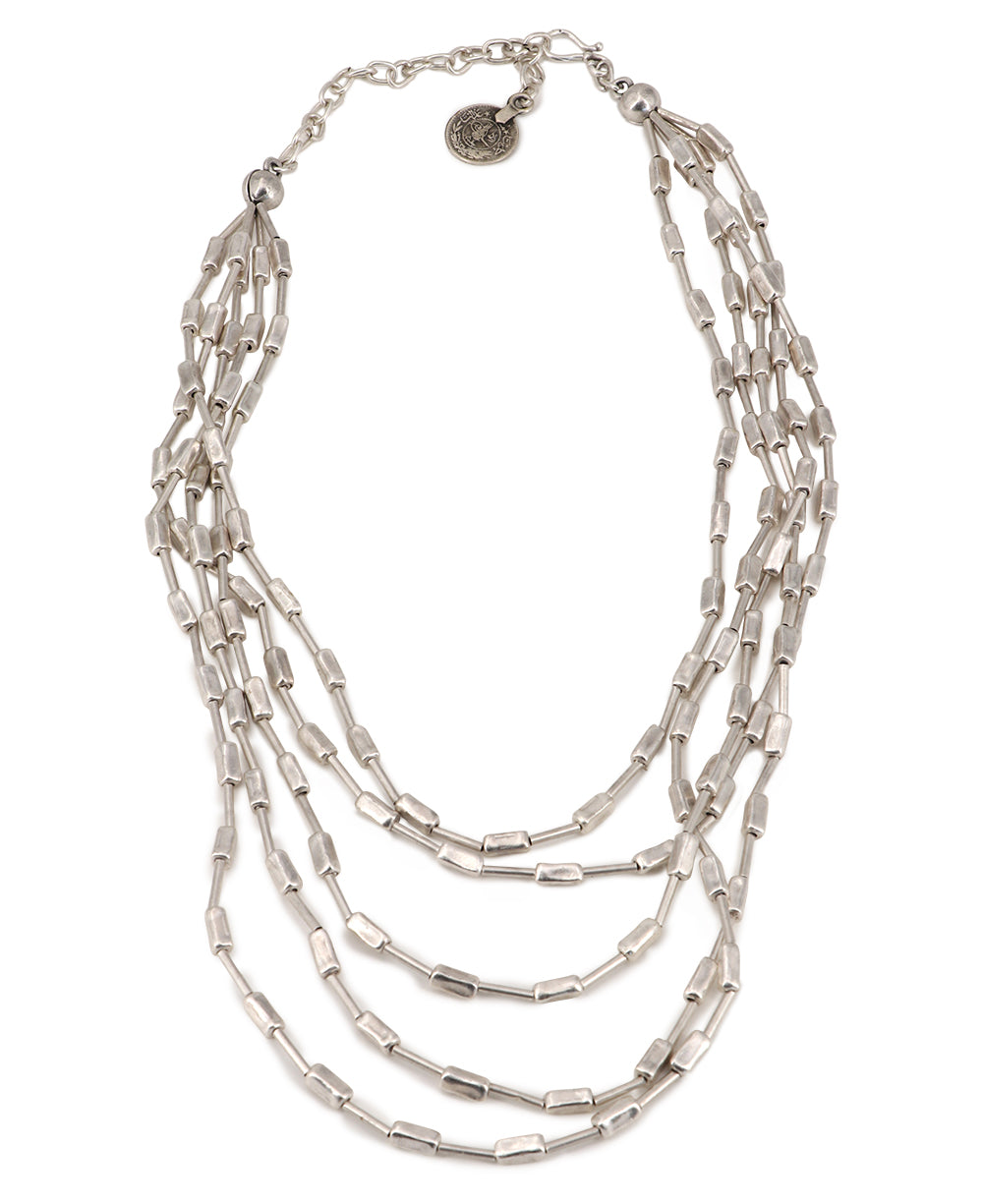 Five Strand Pewter Necklace, Turkey