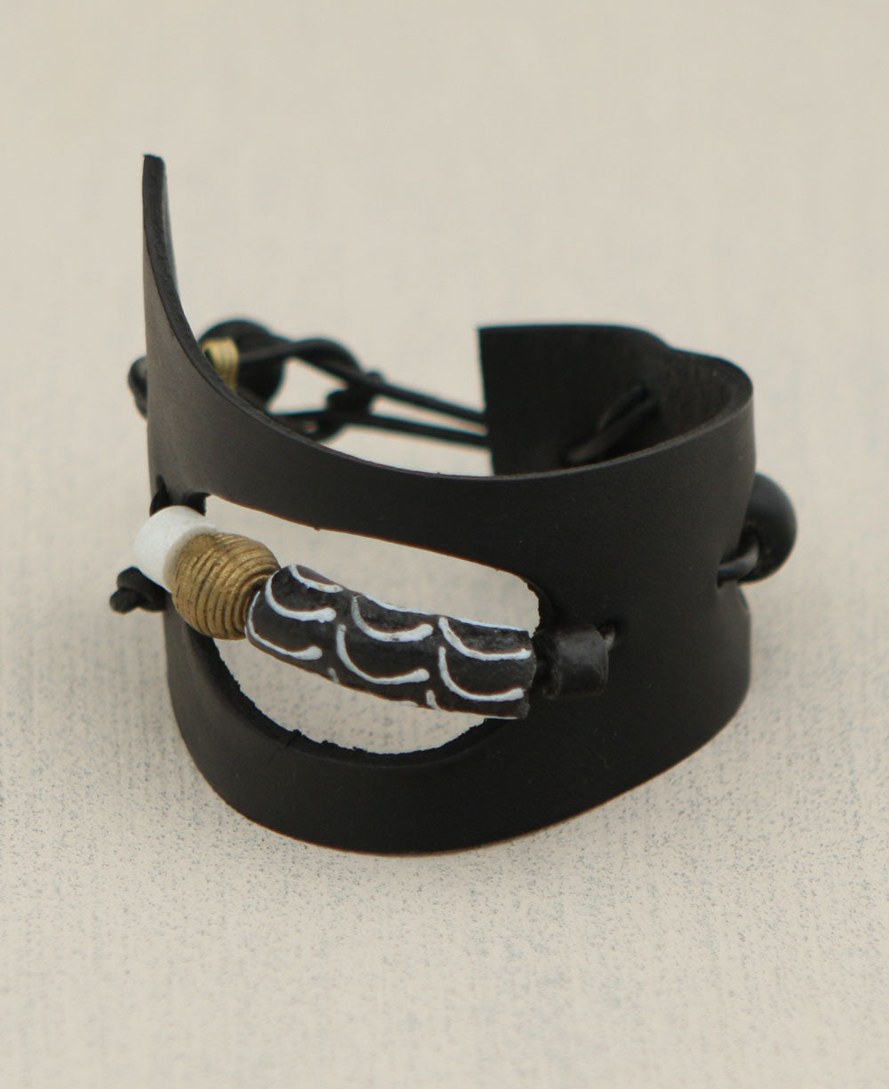 Wide Leather Bracelet Ghana