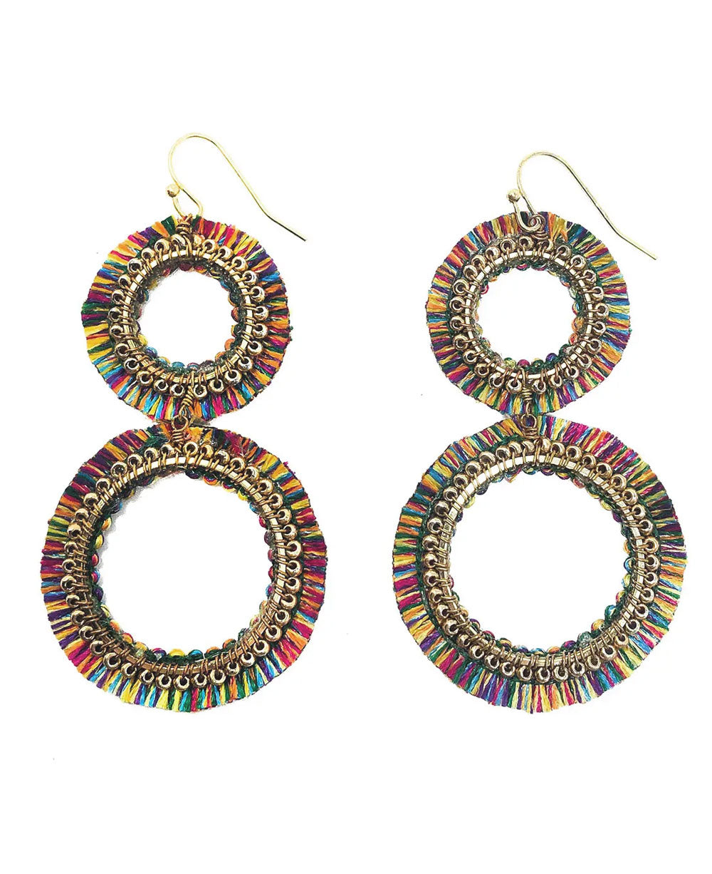 Circular Thread Earrings