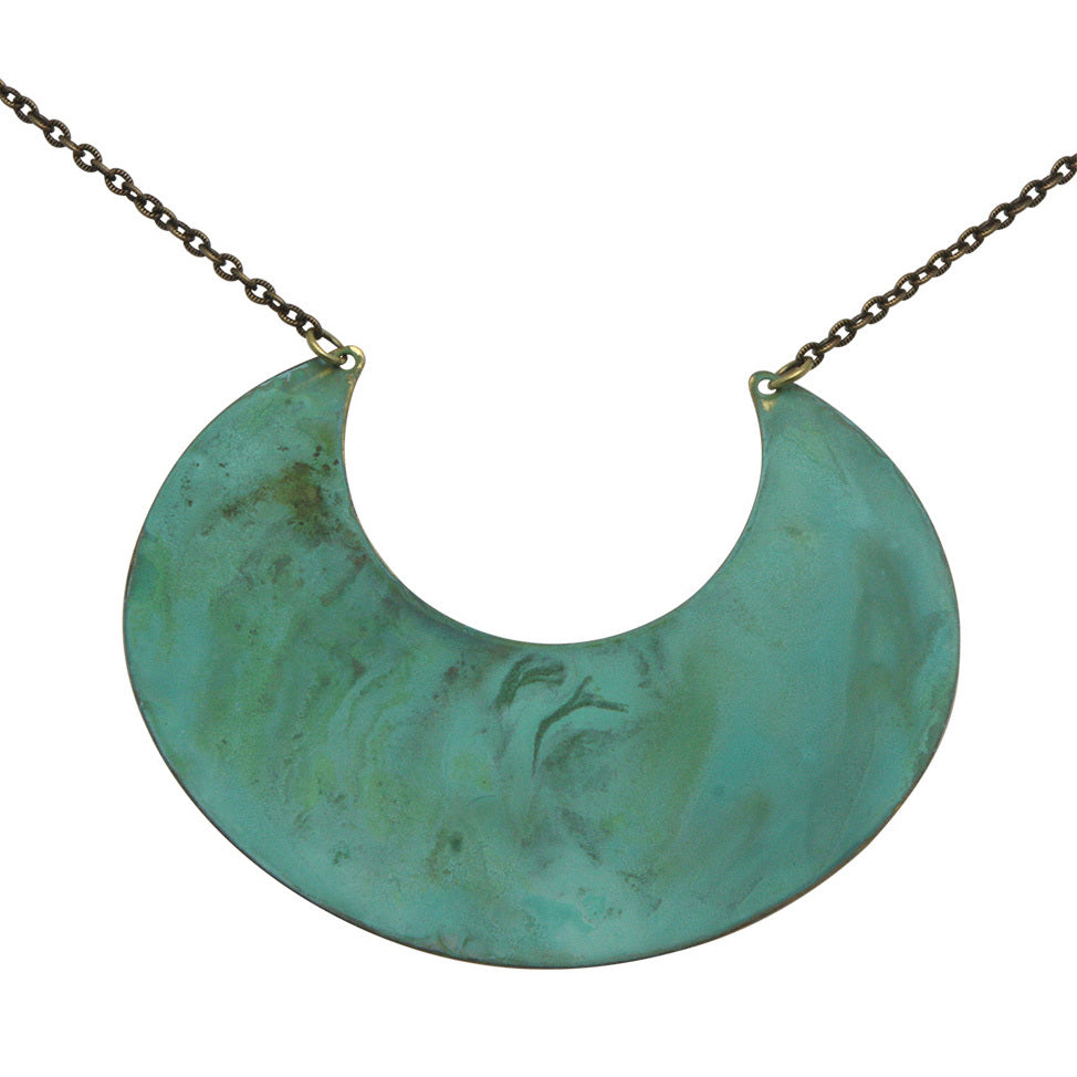 Patina Crescent Necklace