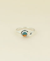 Turquoise Spiny Oyster Sterling Silver Dainy Ring