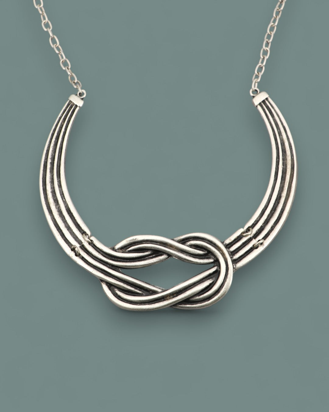 Silver Plated Infinity Knot Necklace – Statement Jewelry – Cultural ...