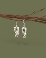 Abstract Faces Petite Dangle Earrings