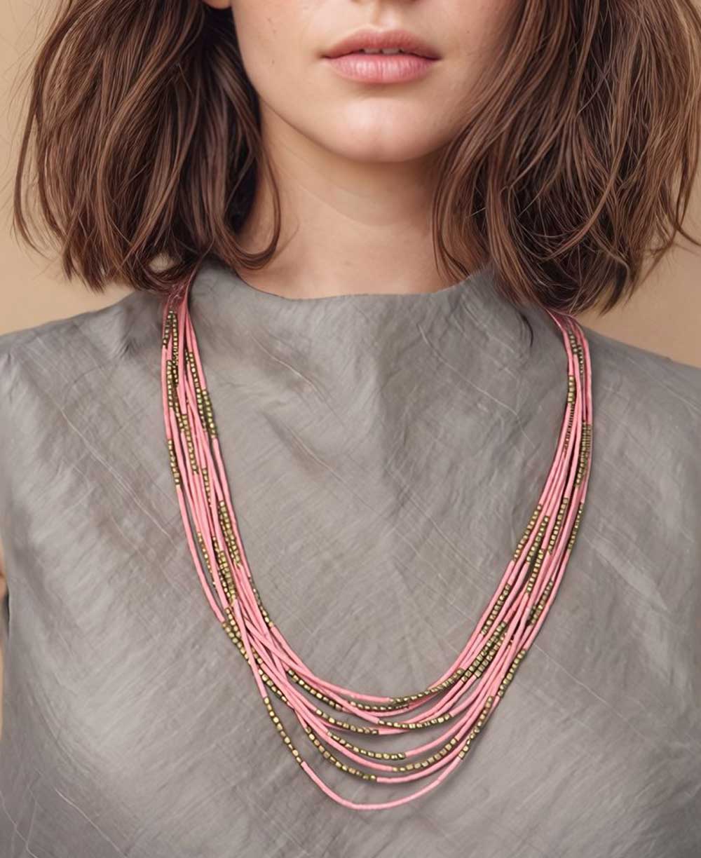 Salmon Pink Necklace