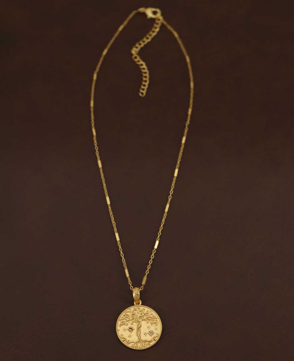 Celestial Tree of Life Gold Plated Necklace