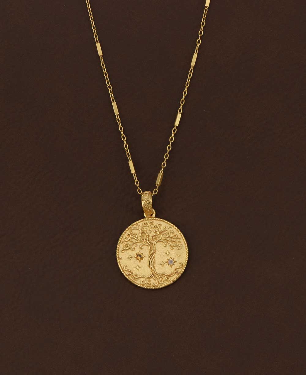 Celestial Tree of Life Gold Plated Necklace