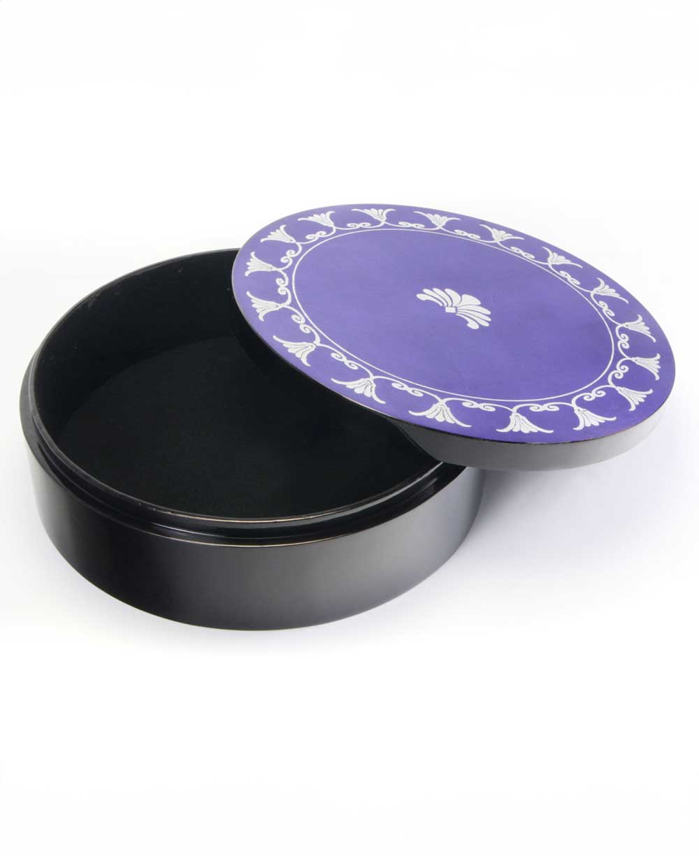 Round Lacquer Decorative Box from Vietnam
