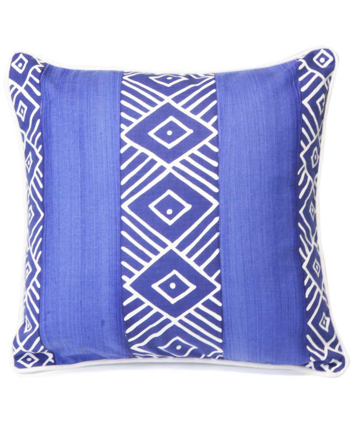 Blue African Print Decorative Pillow