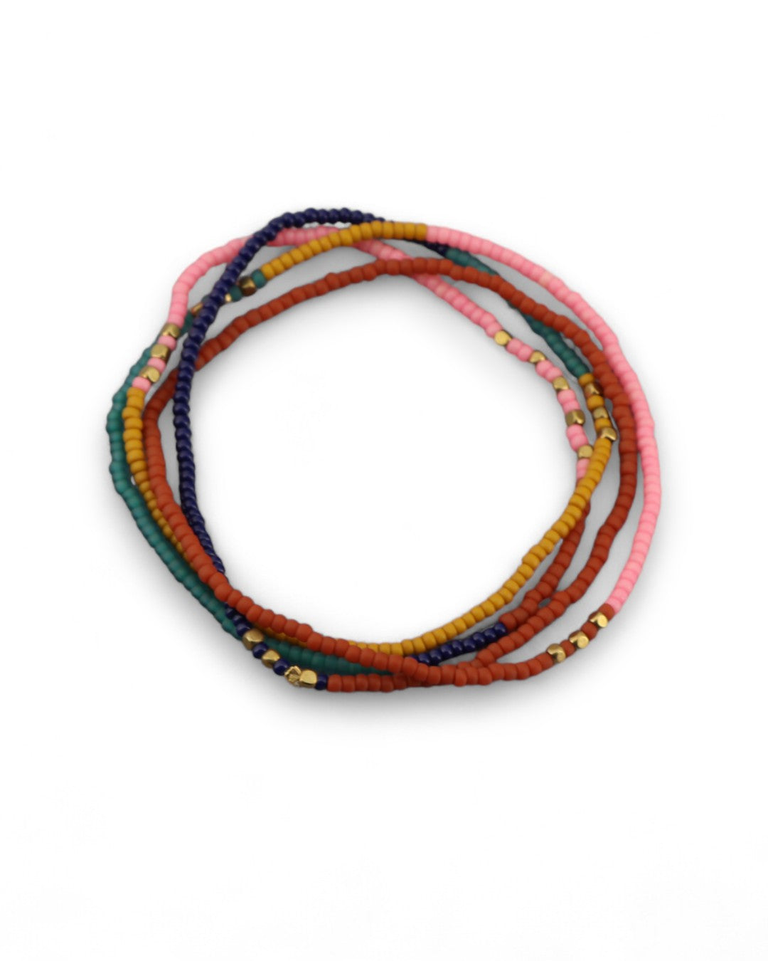 Multi-color beaded wrap bracelet handmade in Guatemala