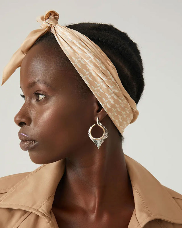 Artisan hoop earrings made in Turkey