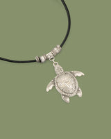  Antique metal sea turtle choker