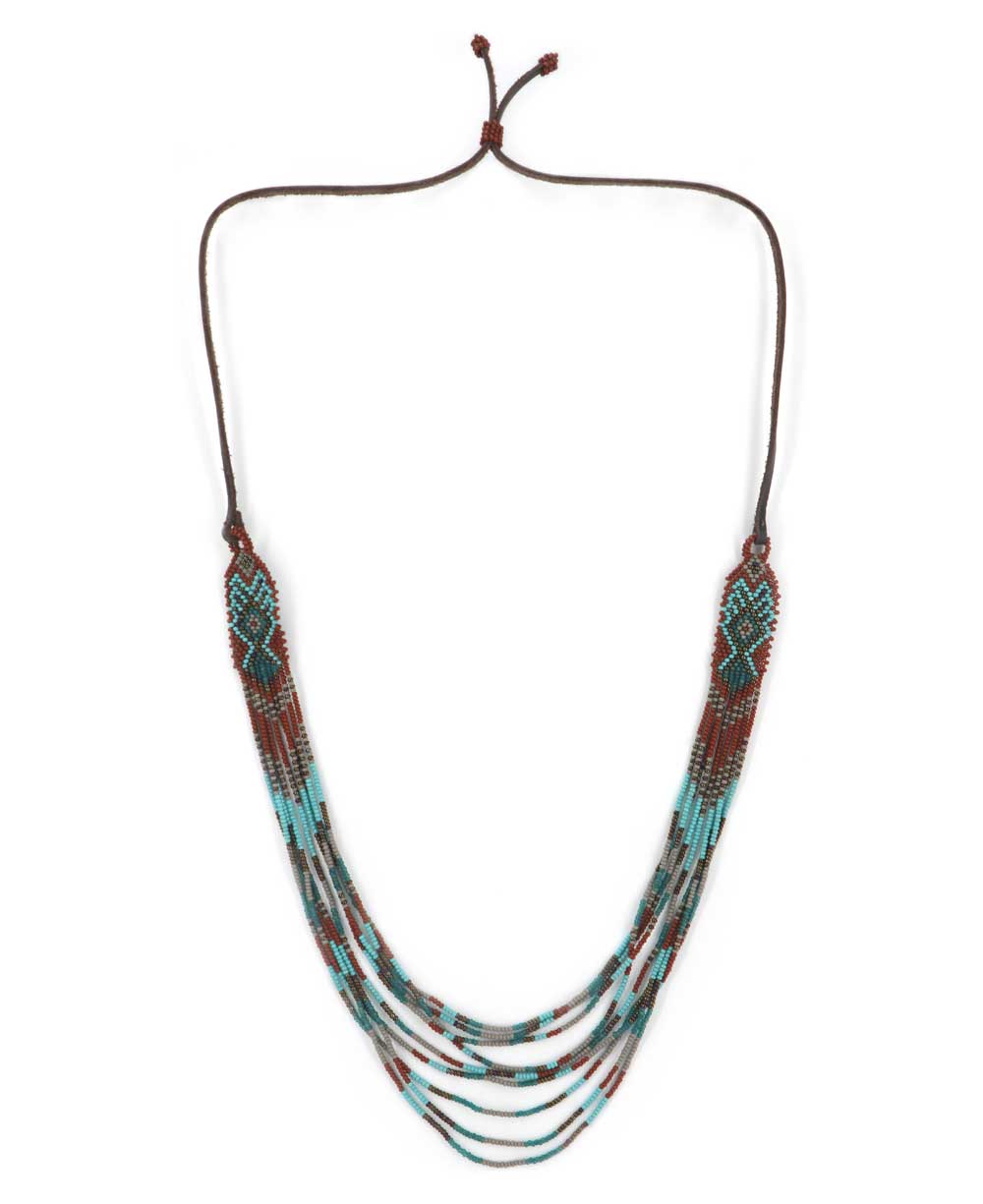 Multicolor beaded necklace Southwest design