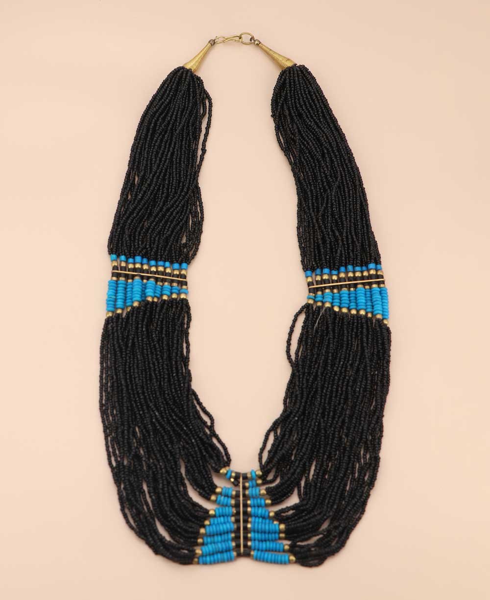 Beaded Necklace in black