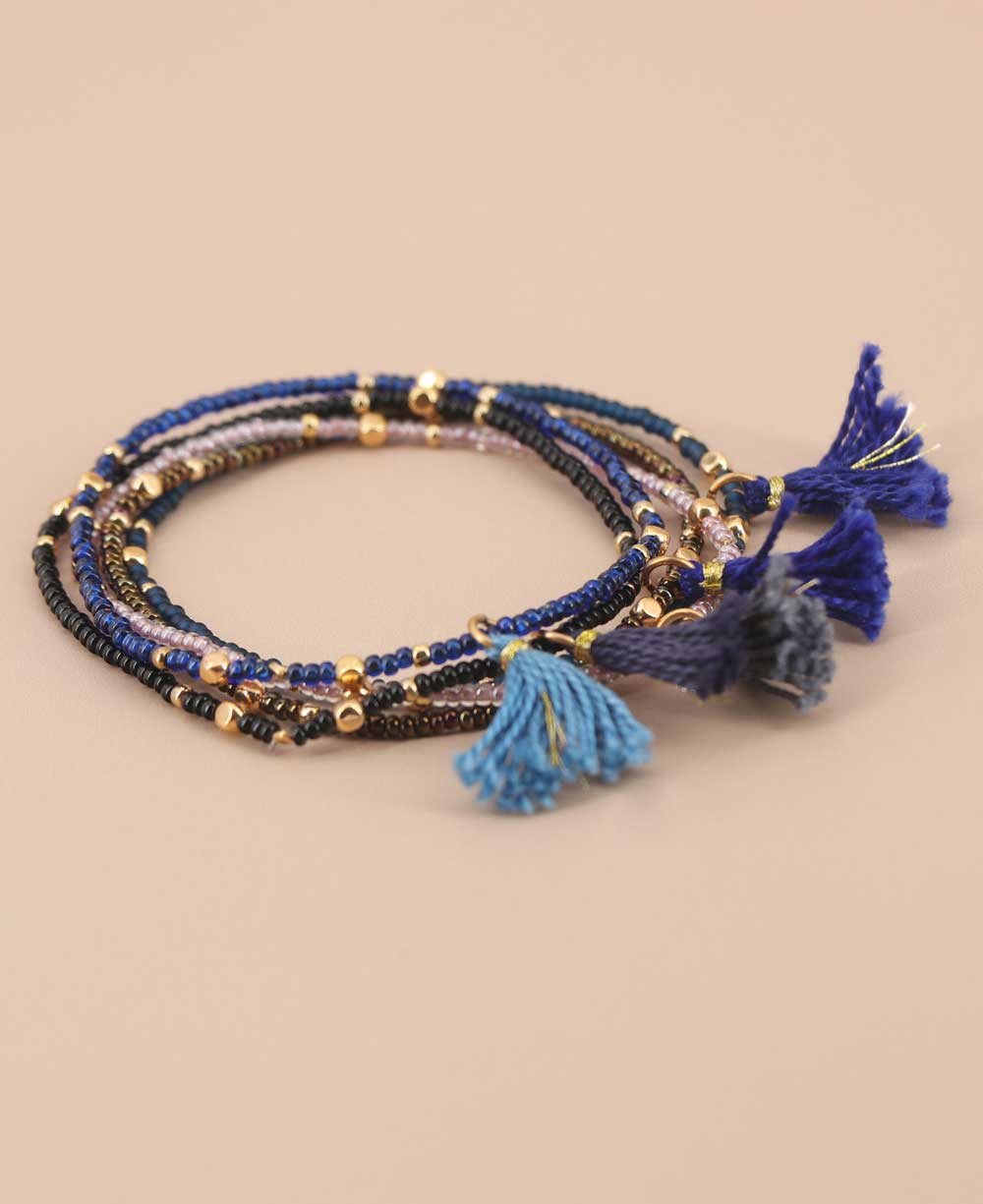 Handmade Guatemalan tassel bracelets