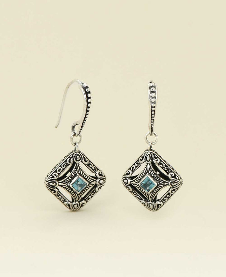 Bali-made-sterling-silver-blue-topaz-earrings