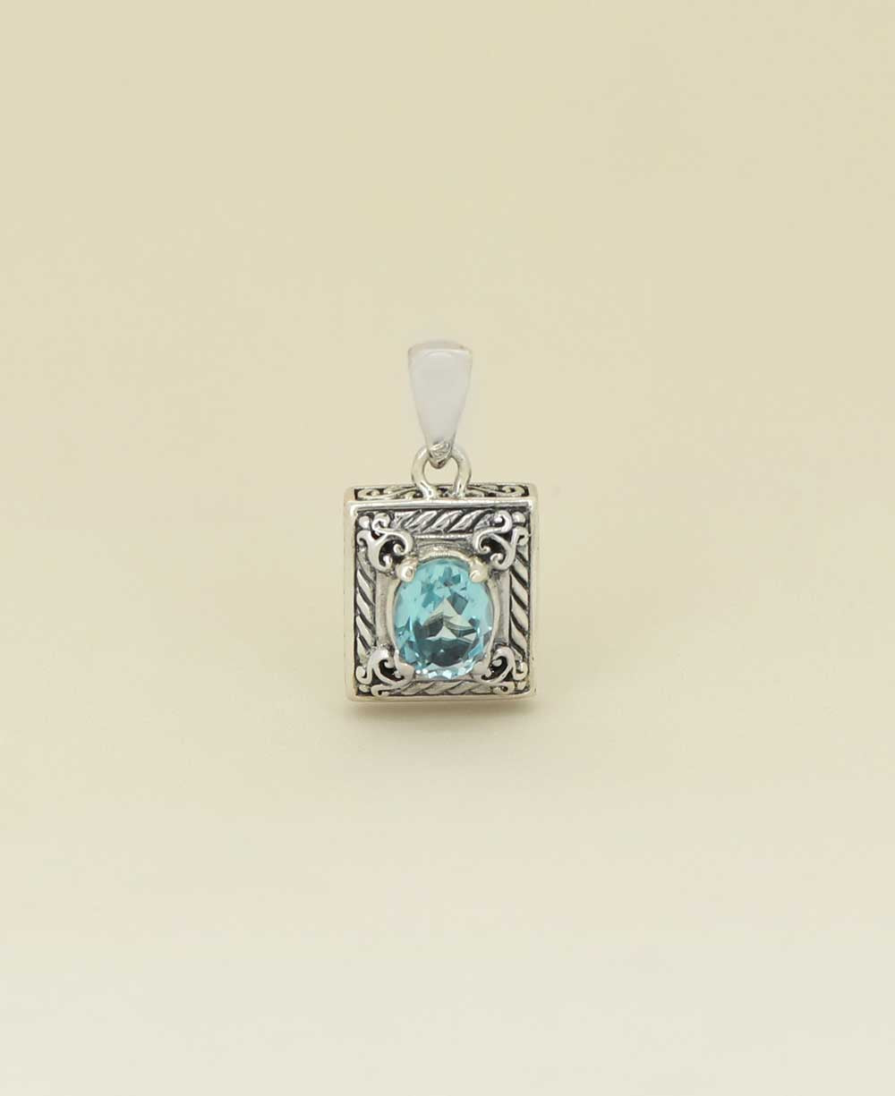 Bali-made-sterling-silver-blue-topaz-pendant