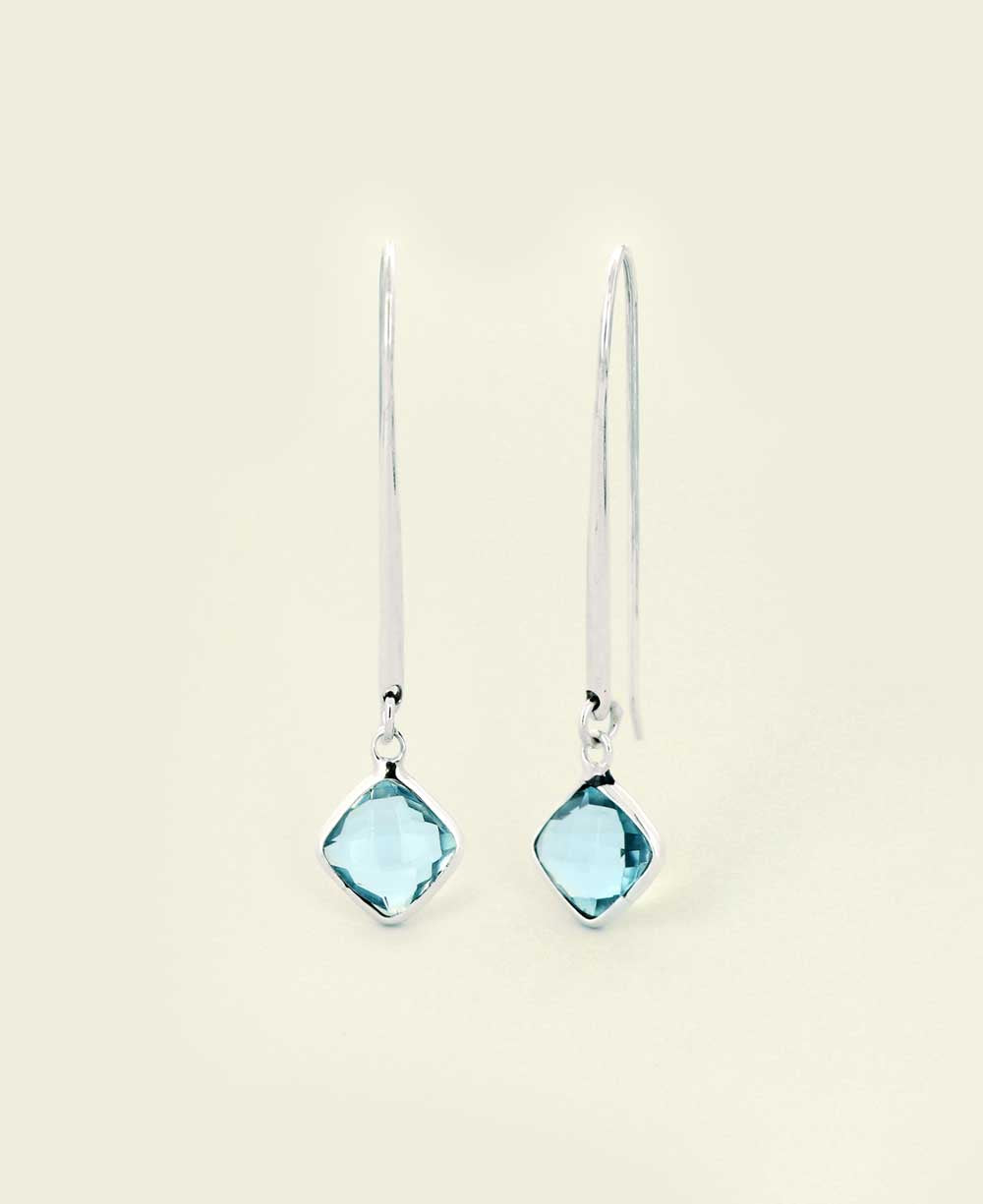 Blue Topaz threader earrings