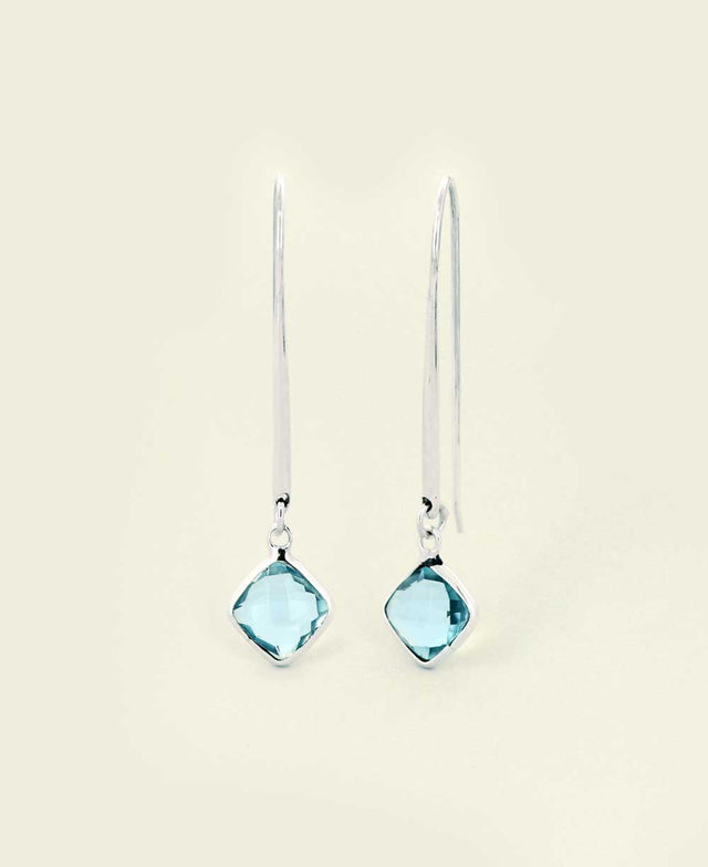 Blue Topaz threader earrings