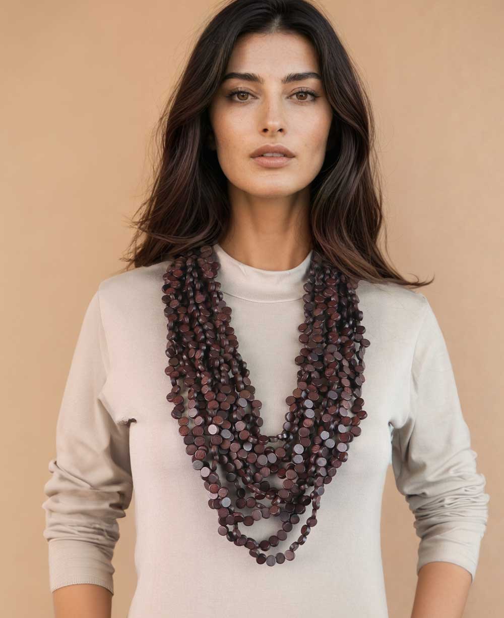 Brown Beaded Necklace