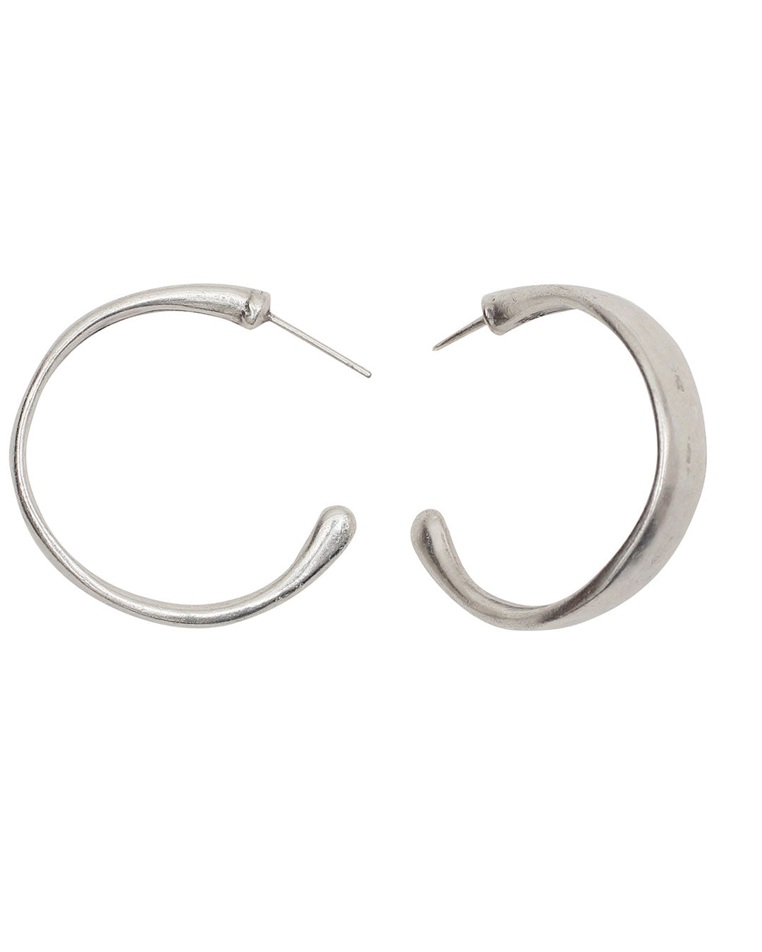 Handcrafted Pewter Hoop Earrings