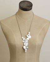 Structured Discs Statement Pewter Necklace