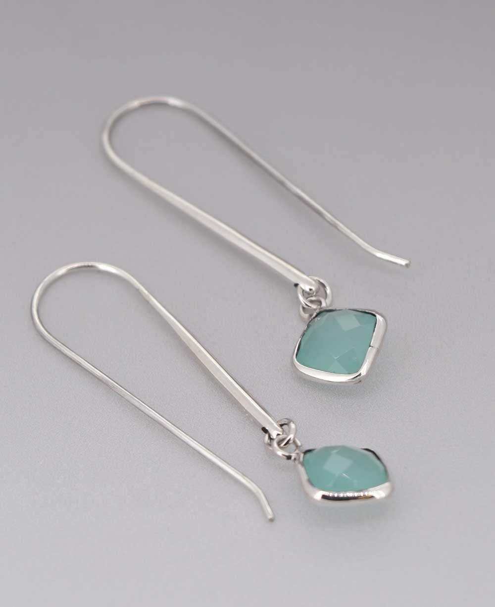 Sterling Silver Chalcedony Earrings