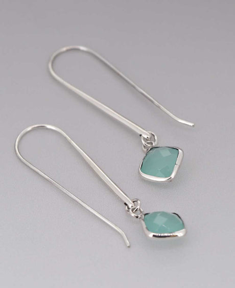 Sterling Silver Chalcedony Earrings