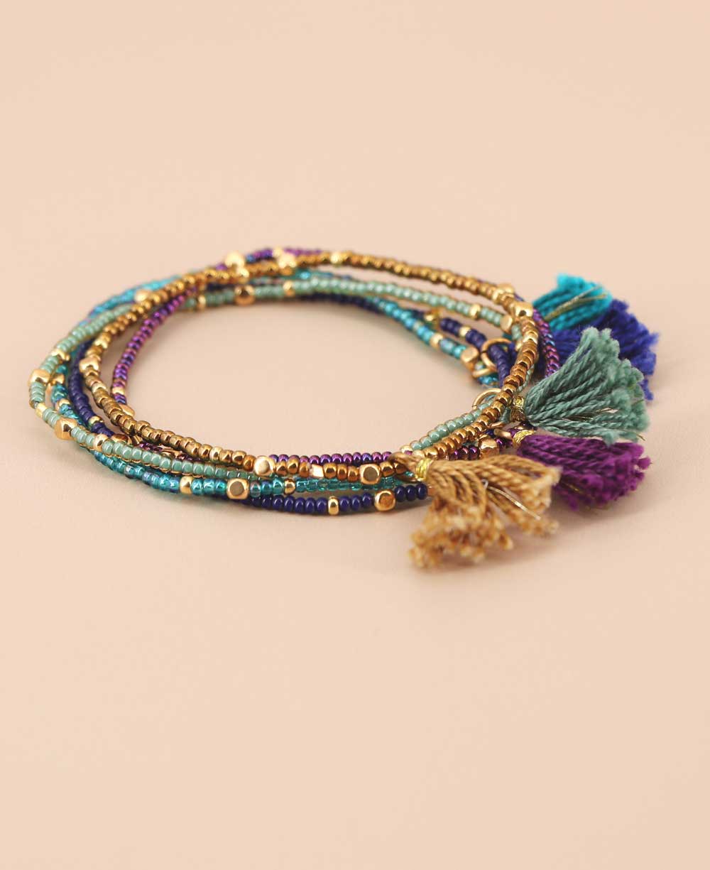 Handmade Guatemalan multicolor bracelets