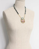 Sculptural artisan necklace with bold organic design