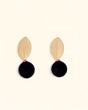 Amethyst and gold petite drop earrings