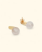Brazilian handcrafted rose quartz earrings