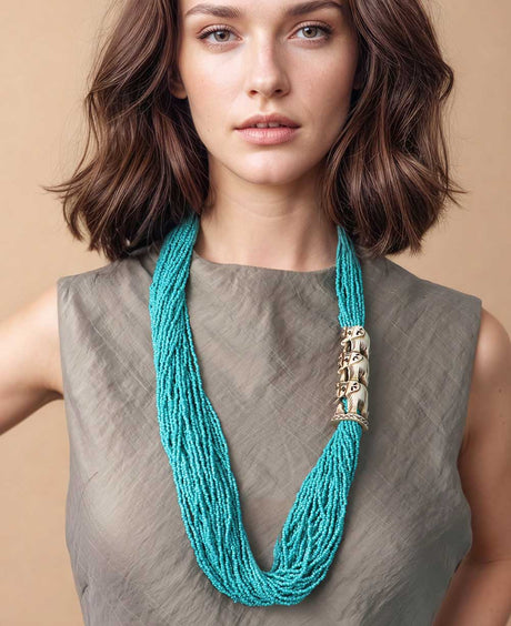 Beaded Elephant Necklace