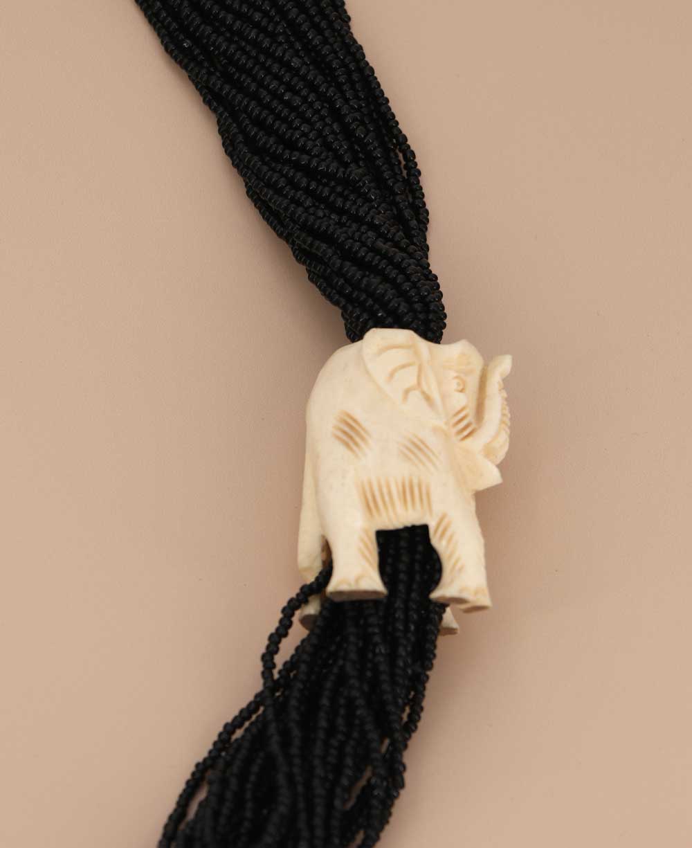 Carved Elephant Necklace