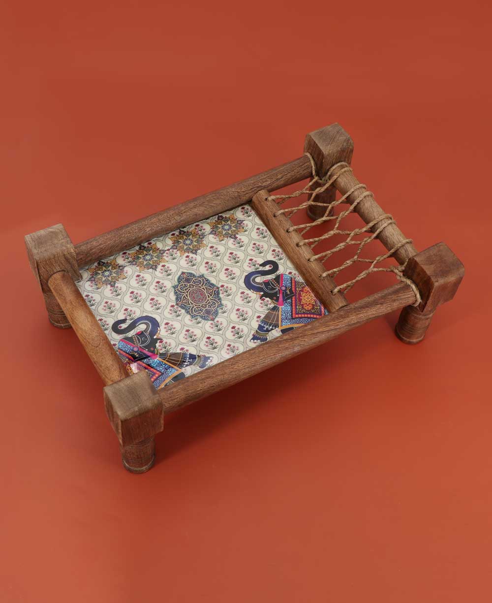 Indian Khatiya-Inspired Coffee Table Decor Tray