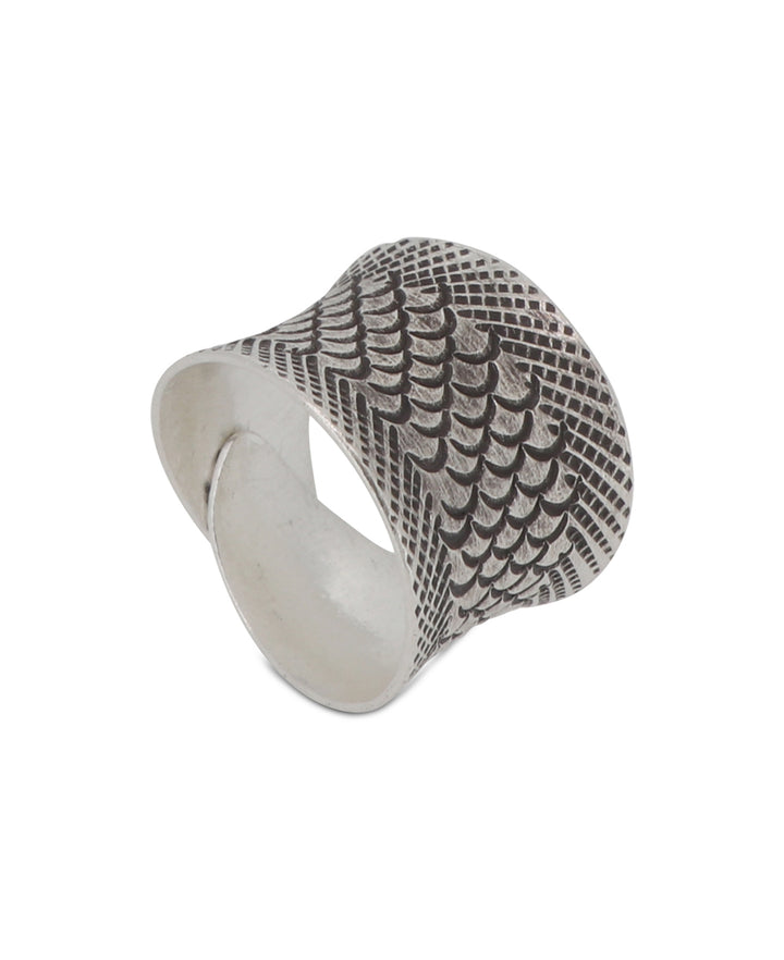 Hilltribe Silver Ring showcasing Adjustable Sizing for Perfect Fit