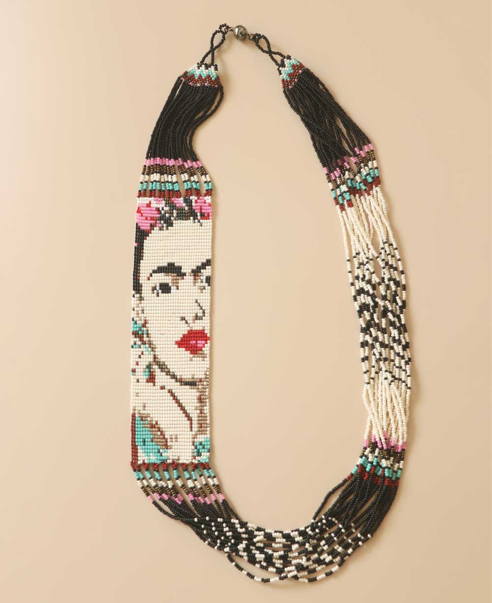 Frida Kahlo Inspired Beaded Necklace