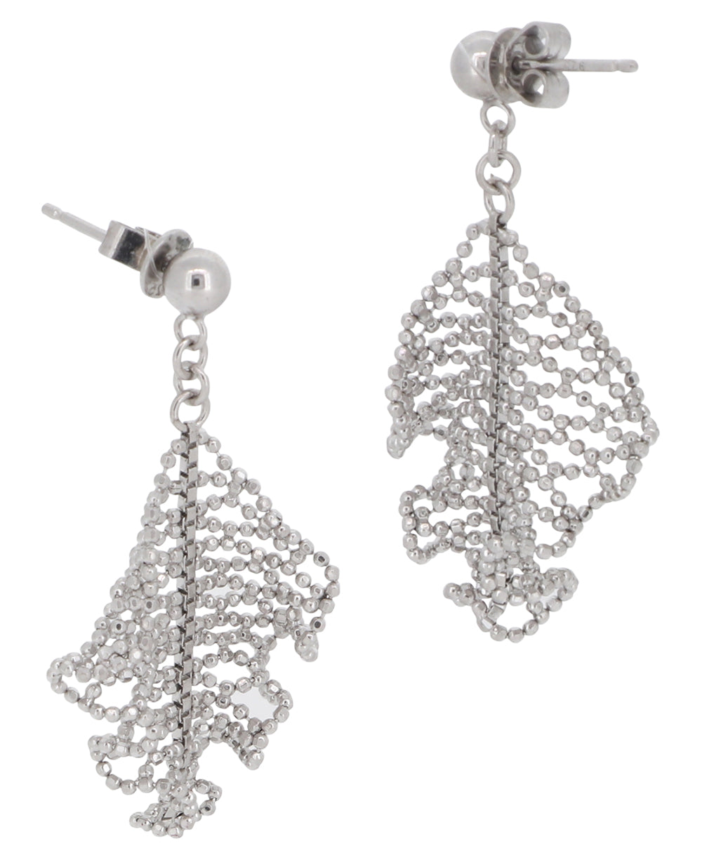 Fine Hill-Tribe silver fringe earrings with post and butterfly hooks, handcrafted in Laos