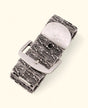 Distressed texture pewter alloy bracelet close-up