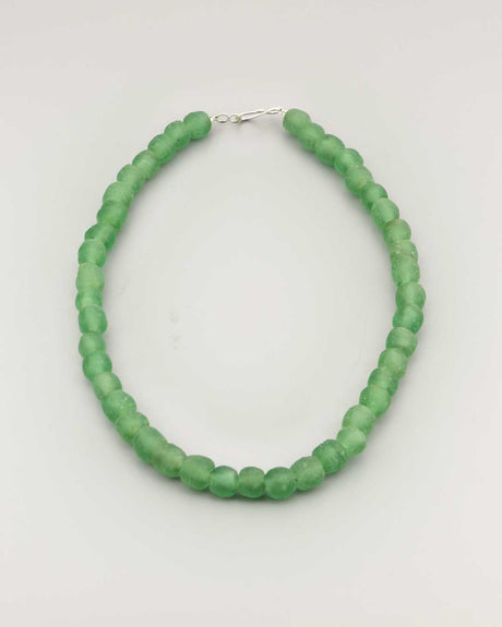 Eco-friendly beaded necklace in vibrant green