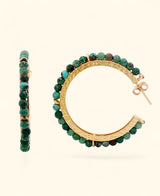 18K gold-plated earrings with turquoise beads