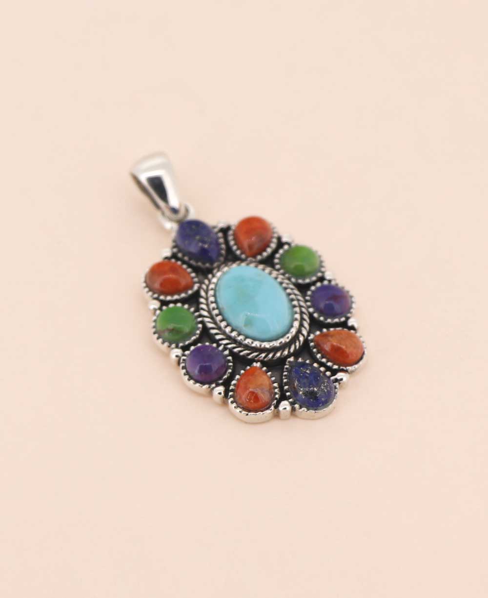 Colorful Gemstone Pendant