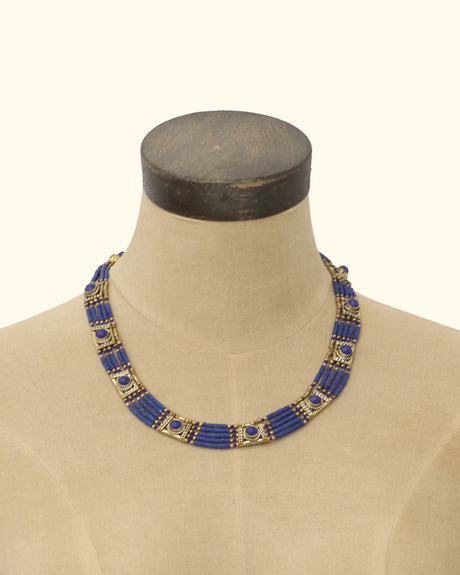 Tibetan Blue Inlay Necklace